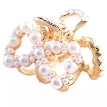 Женская Заколка для Волос со Стразами и Имитацией Жемчуга, Зажим-Краб для Волос, Аксессуары для Волос(1739 г.)