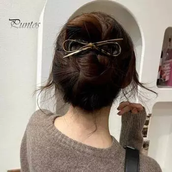 Женская заколка для волос из искусственной кожи с бантом, декоративная заколка для волос на затылке, заколка для волос, головной убор, аксессуары для волос леопардовый