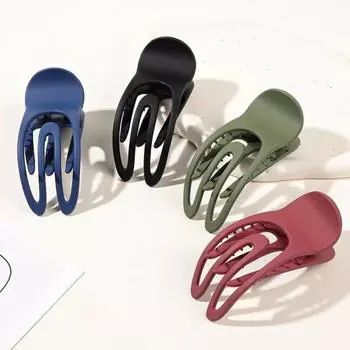 Женская заколка для волос, матовая текстура, украшение, противоскользящее украшение для волос, эластичная, плотно держится, женская чёрный