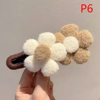 Женская заколка для волос Милый элегантный головной убор Аксессуары для волос Подарок Осень Зима Большой цветок Голова Заколка для волос Модные заколки для волос 6