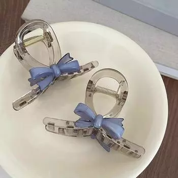 Женская заколка для волос с бантом Женская заколка для волос на затылке Заколка для волос в виде акулы Заколка для волос Аксессуар для волос Аксессуар для волос белый