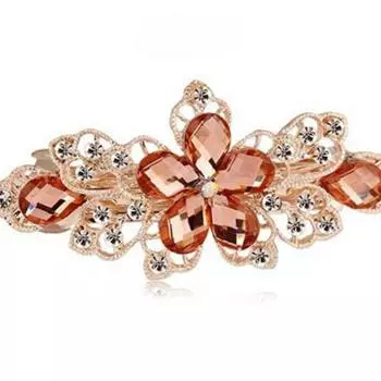 Женская заколка для волос с цветком и стразами, весенняя заколка для волос, заколка для волос