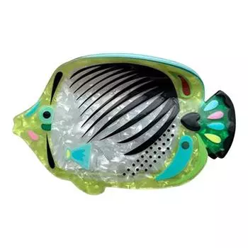 Женская заколка для волос Серия Океан Дельфины Киты Форма Ацетатная заколка для волос Большой размер Заколка для волос на затылок D