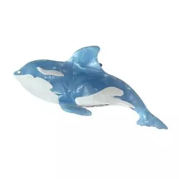 Женская заколка для волос Серия Океан Форма кита Зажим для волос Большой размер Затылок Заколка-акула для волос Аксессуары для волос светло-синий