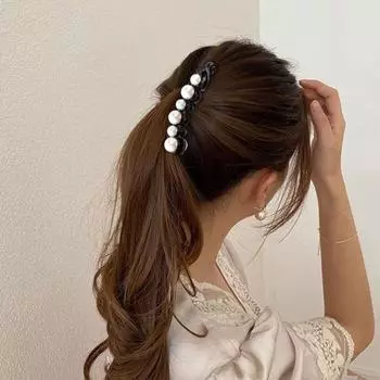 Женская заколка для волос, стильный головной убор с перекрестными зубами, женский держатель для хвоста, соответствующий цвету, заколка для хвоста, женская заколка для волос, аксессуары для волос чёрный