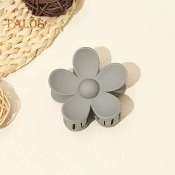 Женская заколка для волос в форме цветка, сплошной цвет, гладкая, сильная коготь, противоскользящее украшение для волос, коготь для волос, вечеринка, свидание, зажим для волос, инструмент для укладки волос синий