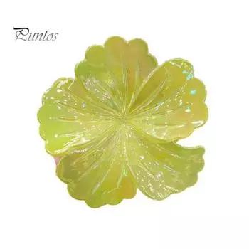 Женская заколка-краб с цветочным узором, заколка для волос с нескользящей рукояткой, яркие цвета, аксессуар для волос в виде акулы жёлтый