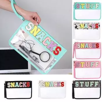 Женская закуска для девочек, прозрачная дорожная сумка из ПВХ, сумка для письма, косметичка, прозрачная косметичка на молнии