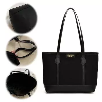 Женская замшевая сумка через плечо, однотонная сумка-тоут с застежкой-молнией, сумка для покупок, сумка для поездок на работу чёрный