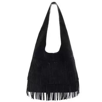 Женская замшевая сумка через плечо с кисточками, магнитная застежка, дорожные сумки для поездок на работу и обратно U коричневый