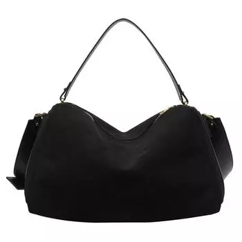 Женская замшевая сумка через плечо с регулируемым ремнем, сумка через плечо, большая вместительная сумка, накладная сумка для работы и путешествий Grey