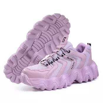 Женская защитная обувь, защитные ботинки, противоударные, противопрокалывающие, легкая, мягкая, дышащая, строительная рабочая обувь 40