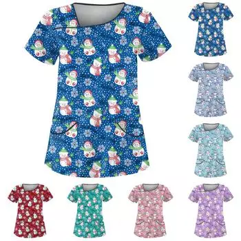 Женская защитная одежда с имитацией печатного рисунка, наклонным воротником и двойными карманами XL фиолетовый