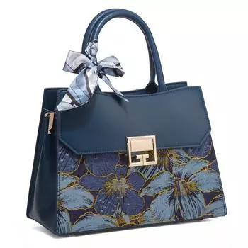 Женская жаккардовая сумка среднего возраста с вышивкой, сумка через плечо большой и большой вместимости