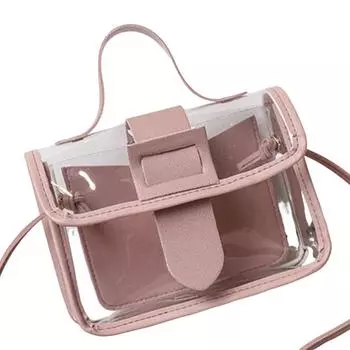 Женская желейная маленькая сумка через плечо, повседневная женская сумка через плечо (черный) .