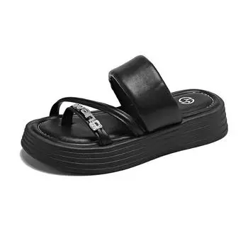 Женская женская обувь на платформе, летние сандалии, женская дизайнерская обувь 2024, роскошные женские сандалии на платформе с толстой подошвой для девочек 35 бежевый