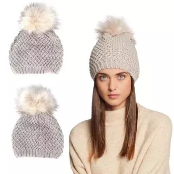 Женская зимняя кепка 4F H4Z22 CAD014 Бежевая M M бежевый