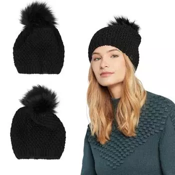 Женская зимняя кепка глубокого черного цвета 4F H4Z22 CAD014 M