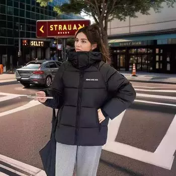 Женская зимняя куртка 2024 года, зимняя женская утепленная теплая белая хлопковая куртка, женские повседневные парки с капюшоном, пальто, женская одежда M белый