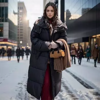 Женская зимняя куртка 2024 года, зимняя женская хлопковая куртка с капюшоном, утепленная длинная парка, пальто, топы, женская одежда S розовый