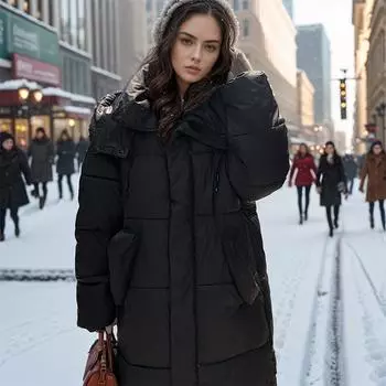 Женская зимняя куртка 2024 года, зимняя женская хлопковая куртка с капюшоном, утепленная длинная парка, пальто, топы, женская одежда S белый