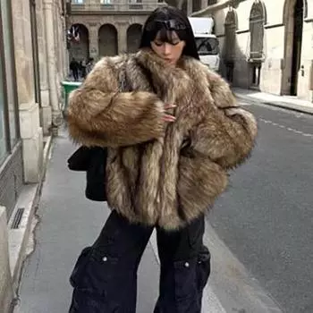 Женская зимняя куртка больших размеров с утеплителем и стеганым воротником с отворотами 9XL