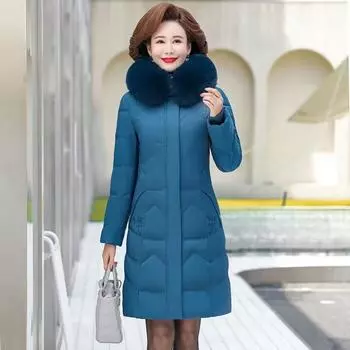 Женская зимняя куртка большого размера с подкладкой, теплая, свободная, утолщенная, удобная, с длинным отрезком, воротником-стойкой и капюшоном 5XL