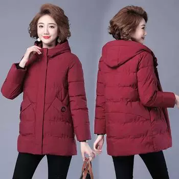 Женская зимняя куртка, длинная теплая парка, женское пальто, утепленная хлопковая куртка с капюшоном, свободная женская одежда, базовые топы XXXXXL чёрный