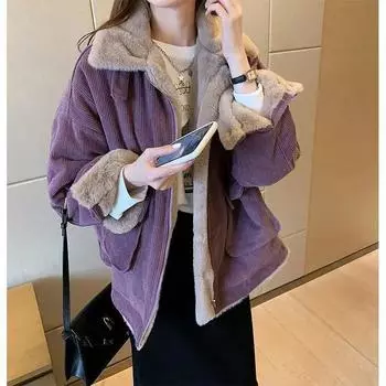 Женская зимняя куртка-парка больших размеров с утолщенными и подбитыми лацканами, свободная, средней длины, теплые повседневные топы 3XL