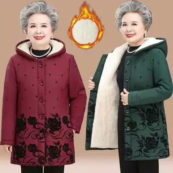 Женская зимняя куртка-пуховик с хлопковой подкладкой и флисовым капюшоном, толстые парки, теплое свободное длинное пальто, зимнее пальто свободного покроя XXXXXL красный