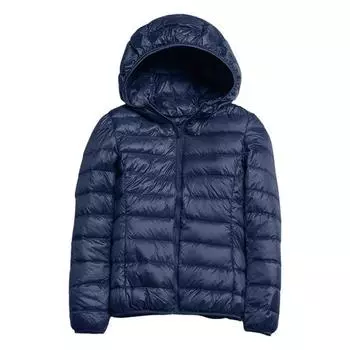 Женская зимняя куртка-пуховик с капюшоном и карманами на молнии, на молнии, однотонная M