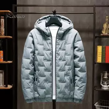 Женская зимняя куртка с капюшоном, длинными рукавами, эластичным подолом, пальто с боковыми карманами, однотонная застежка-молния, верхняя одежда L чёрный