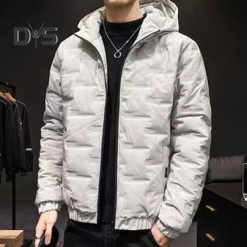 Женская зимняя куртка с капюшоном, длинными рукавами, эластичным подолом, пальто с боковыми карманами, однотонная застежка-молния, верхняя одежда L чёрный