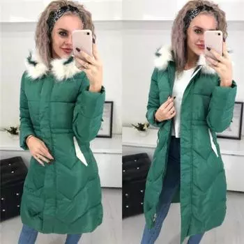 Женская зимняя куртка, утепленное, теплое и удобное хлопковое пальто M жёлтый