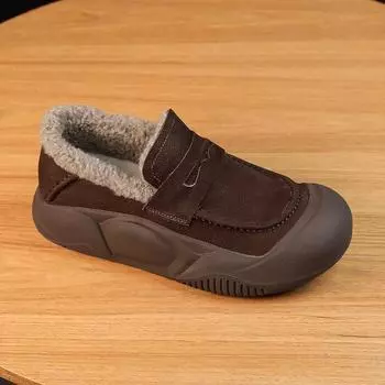 Женская зимняя мода на плоской подошве с круглым носком Простые и мягкие женские туфли в стиле ретро для женщин Модные туфли на плоской подошве 35 серый