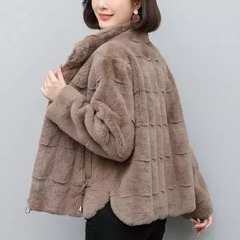 Женская зимняя модная повседневная куртка M recommends 90-57.5kg кофейный