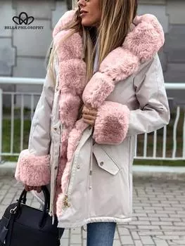 Женская зимняя новая куртка на хлопковой подкладке, школьная теплая с капюшоном женская куртка на хлопковой подкладке с длинными рукавами, модное пальто на молнии S чёрный