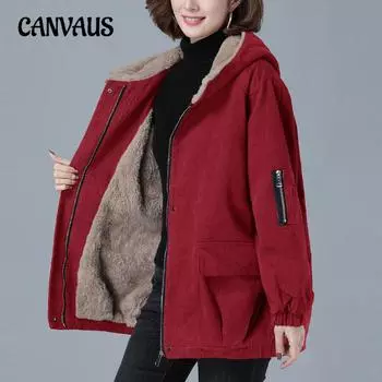 Женская зимняя одежда больших размеров из хлопка Tide Cotton Jacket Thicked Padded Jacket M красный