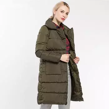 Женская зимняя однотонная хлопковая стеганая куртка, пальто средней длины, парка на пуговицах с V-образным вырезом M-XXL XL серый