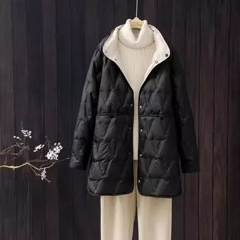 Женская зимняя однотонная куртка большого размера, легкая, теплая, свободная, повседневная, удобная куртка 5XL чёрный