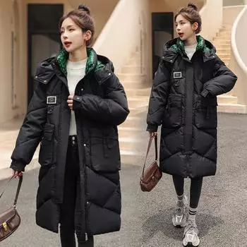 Женская зимняя парка с капюшоном большого размера теплая куртка свободные ветрозащитные теплые топы 3XL