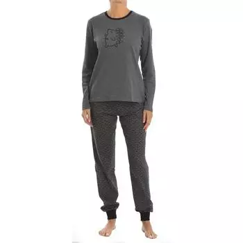 Женская зимняя пижама с длинными рукавами KL45225, Женские пижамы, Женская одежда, Женский отдых M серый