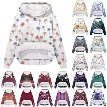 Женская зимняя повседневная модная толстовка с круглым вырезом и длинным рукавом из бархата с утолщенным капюшоном L темно-синий