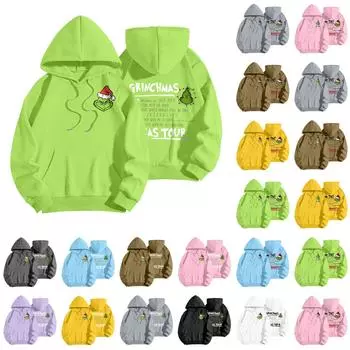 Женская зимняя повседневная модная толстовка с круглым вырезом и длинным рукавом с капюшоном XXL чёрный