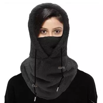 Женская зимняя шапка-балаклава, толстая, теплая, флисовая, ветрозащитная, регулируемая, полная защита, для путешествий на открытом воздухе, для холодной погоды, для езды на велосипеде, катания на лыжах