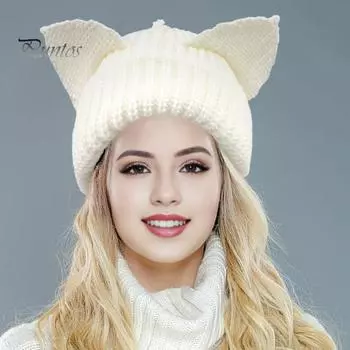 Женская зимняя шапка Demon Ear, утолщенная, трикотажная, эластичная, противоскользящая, моющаяся, для холодной погоды, активного отдыха, путешествий, велоспорта розовый