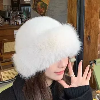 Женская зимняя шапка из искусственного меха, толстая, теплая, сохраняющая тепло, однотонная, рыболовная шапка для катания на лыжах, велоспорта, головной убор розовый