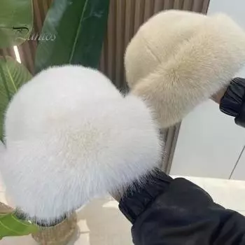 Женская зимняя шапка из толстого плюша с искусственным мехом, сохраняющая тепло, ветрозащитная, в стиле Монголии, однотонная, для езды на велосипеде, катания на лыжах, панама розовый