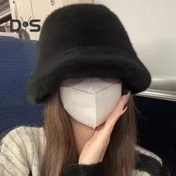 Женская зимняя шапка из толстого пушистого искусственного меха, сохраняющая тепло, ветрозащитная, рыболовная шапка с короткими полями, однотонная, для велоспорта и катания на лыжах белый