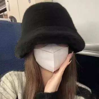 Женская зимняя шапка из толстого пушистого искусственного меха, сохраняющая тепло, ветрозащитная, рыболовная шапка с короткими полями, однотонная, для велоспорта и катания на лыжах бежевый